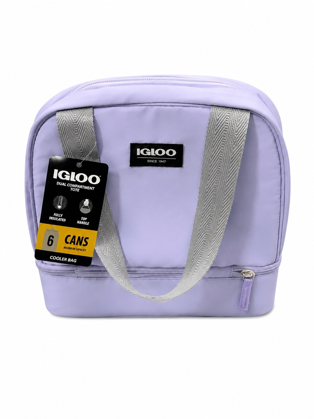 Igloo Dual Compartment Insulated Lunch Bag Cooler – 6 Can Capacity – NWT